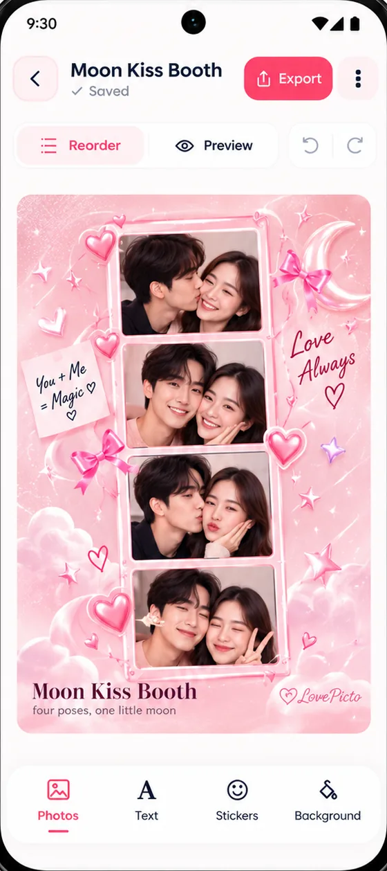The LovePicto editor